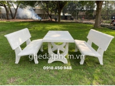 Ghế Đá Trường Học Thủ Đức: Bền Đẹp, An Toàn & In Logo Theo Yêu Cầu