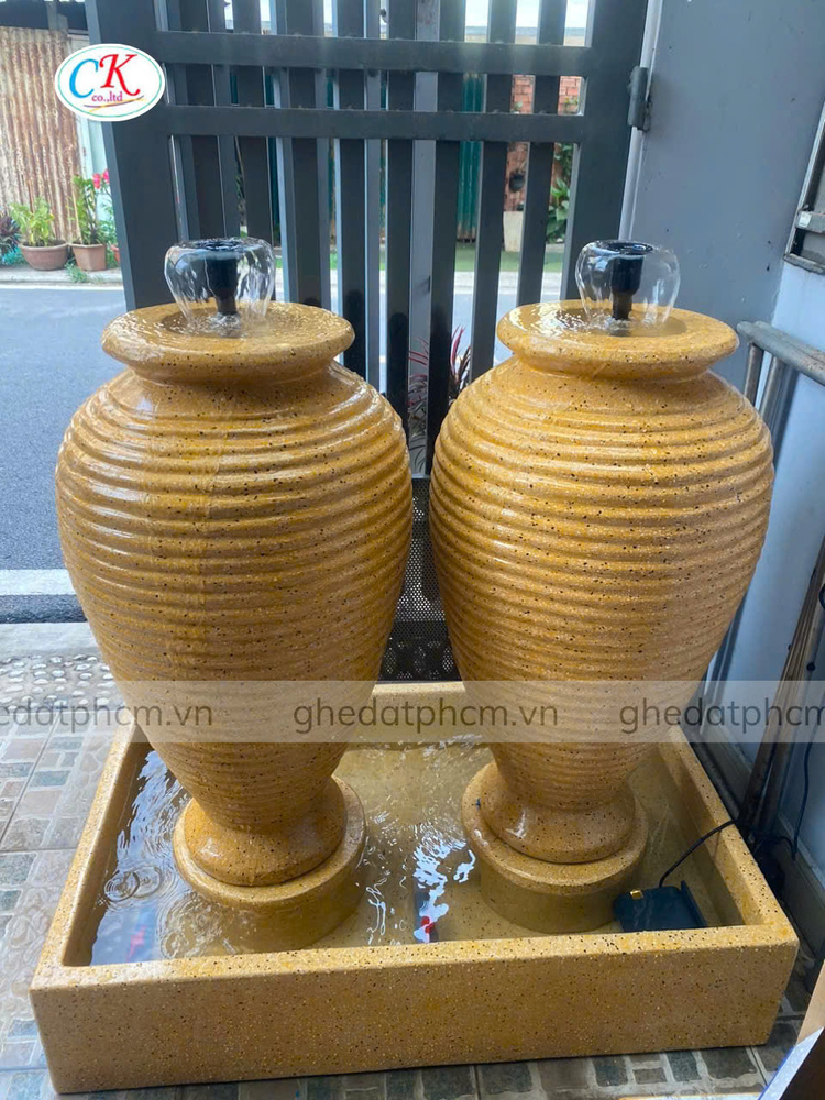 lu nước phong thủy trang trí sân vườn