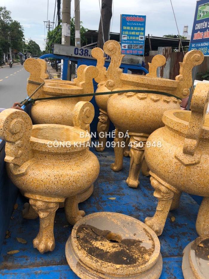 lư hương hóa vàng đá mài